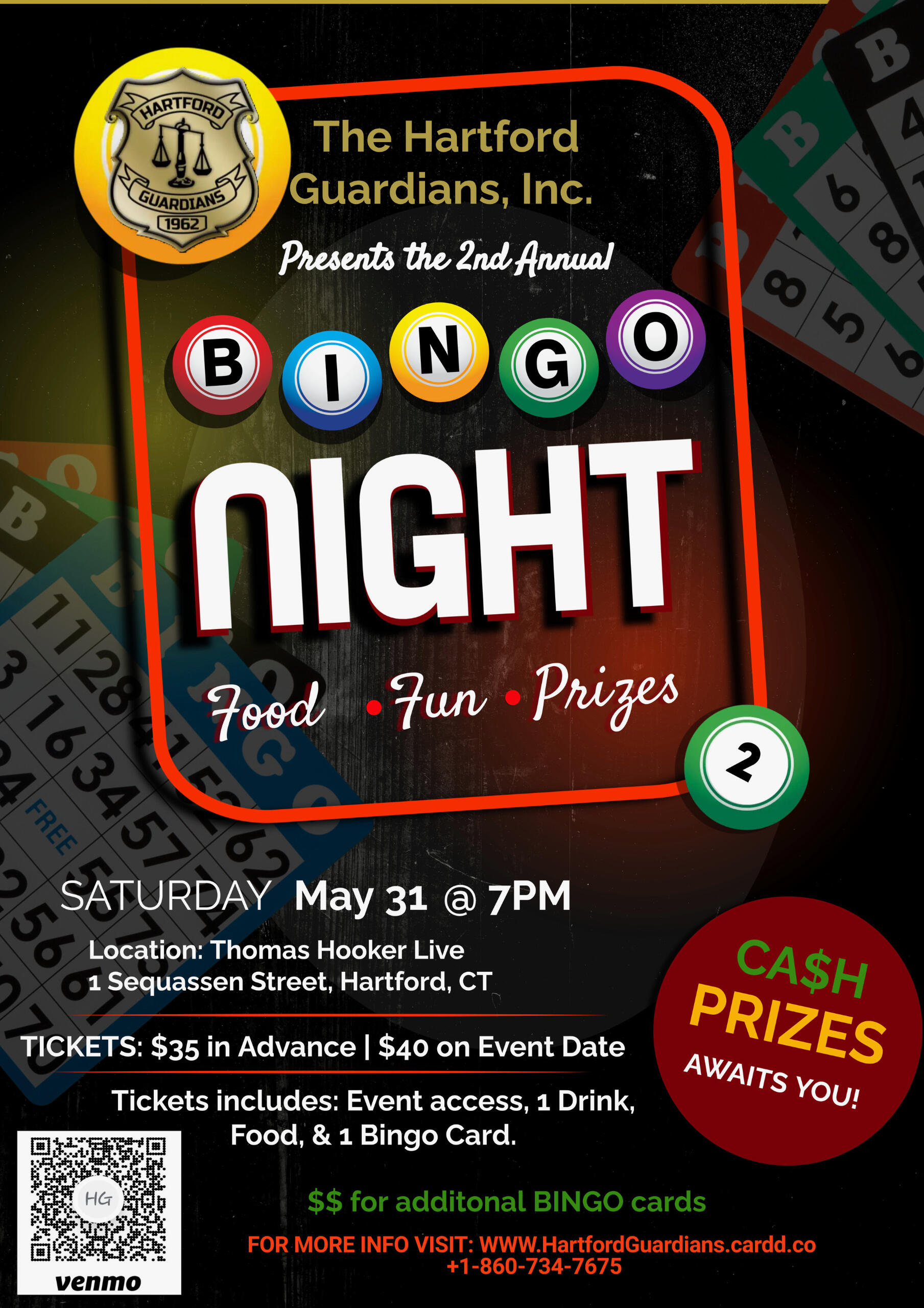 Hartford Guardians Inc. Bingo Night!